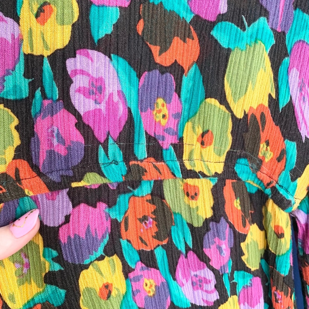 Raga Black Floral Wrap Dress - Picture 13 of 15